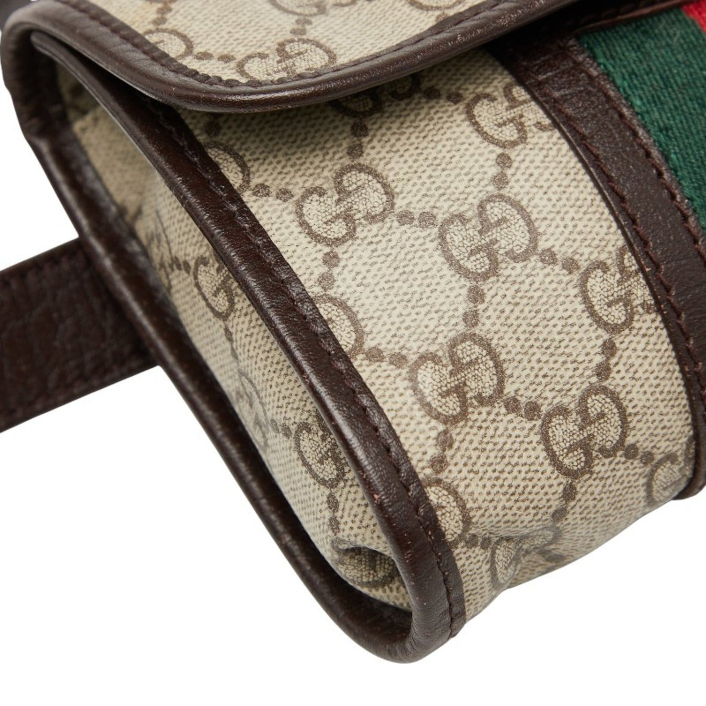 Gucci Sherry Line Beige Multi-Color Pvc Leather Sling Bag ( )