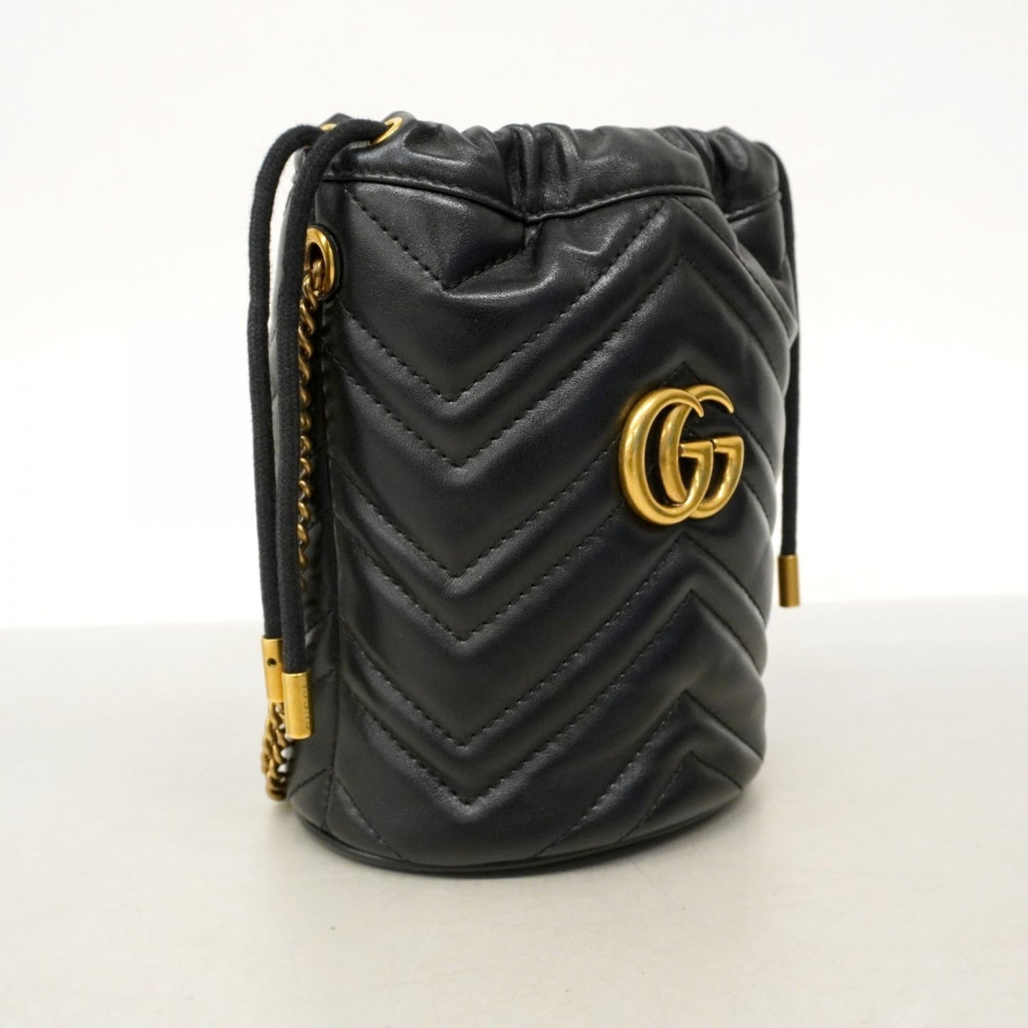 Gucci Black Leather Shoulder Bag ( )