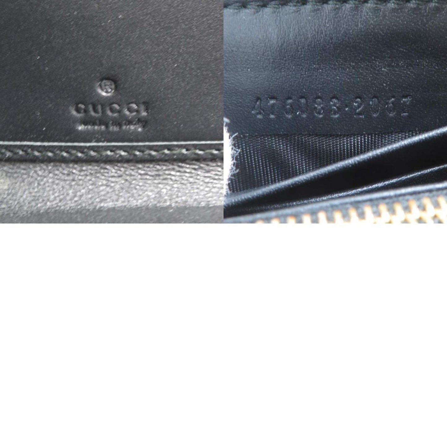 Gucci Black Leather Long Bill Wallet (Bi-Fold) ( )