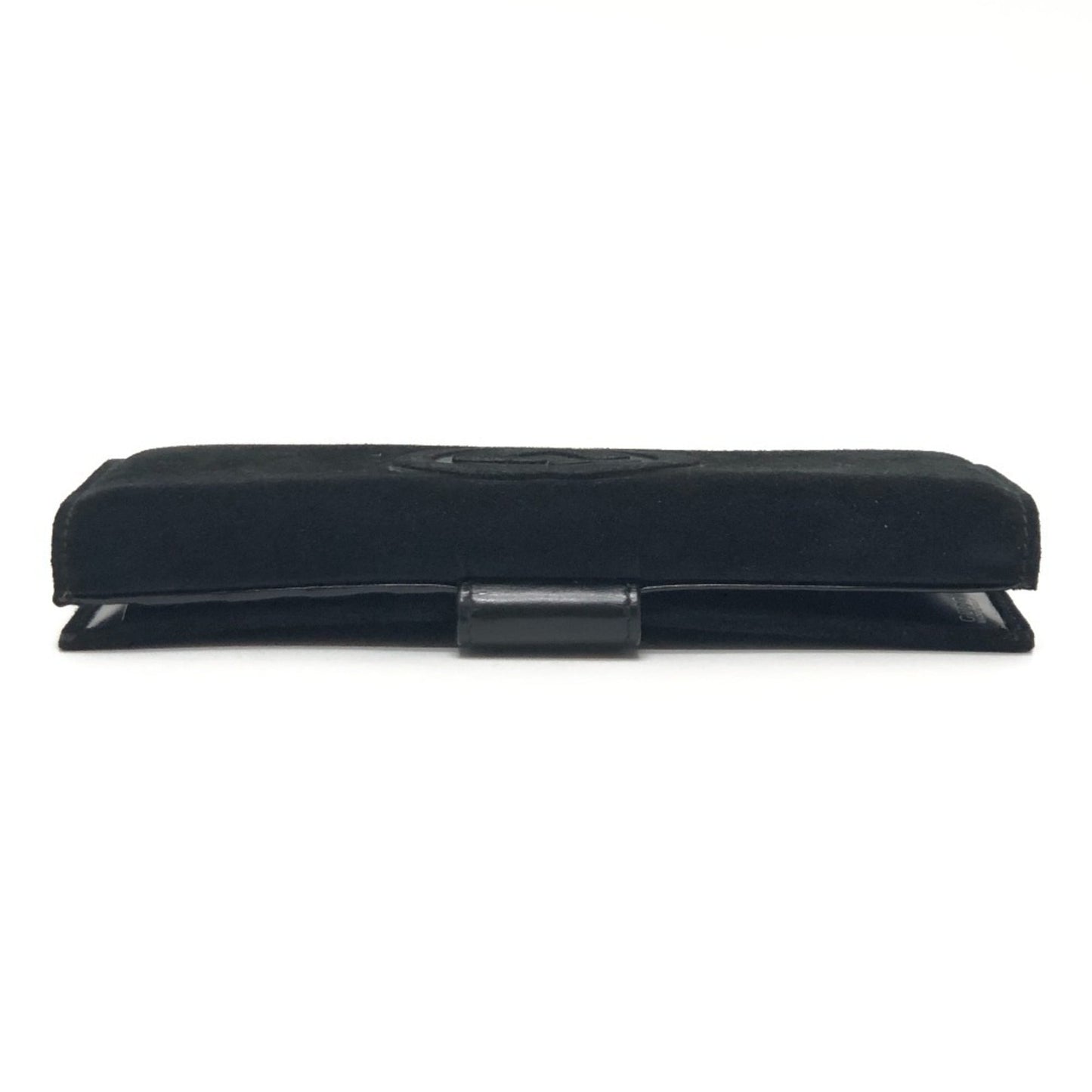 Gucci Black Suede Leather Long Wallet (Bi-Fold) ( )