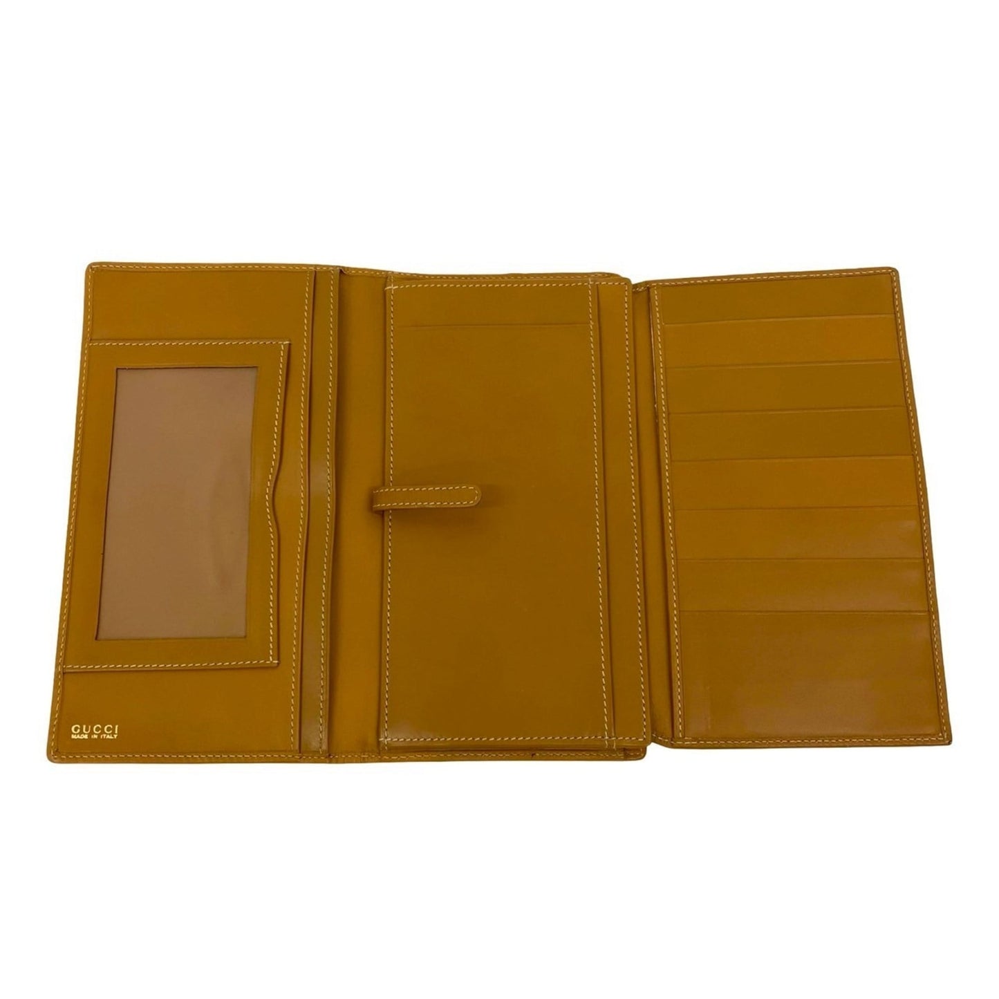 Gucci Beige Canvas Leather Long Wallet (Bi-Fold) ( )