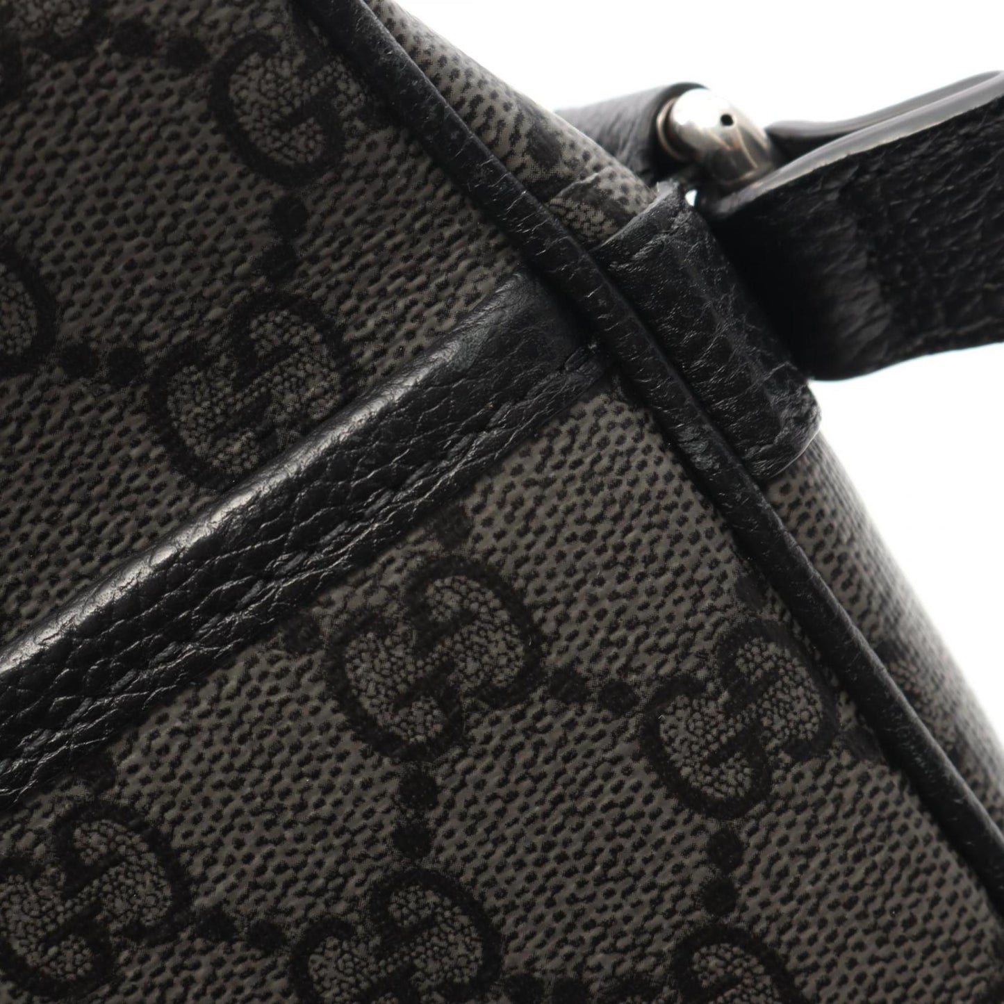 Gucci Black Gray Gg Supreme Shoulder Bag ( )