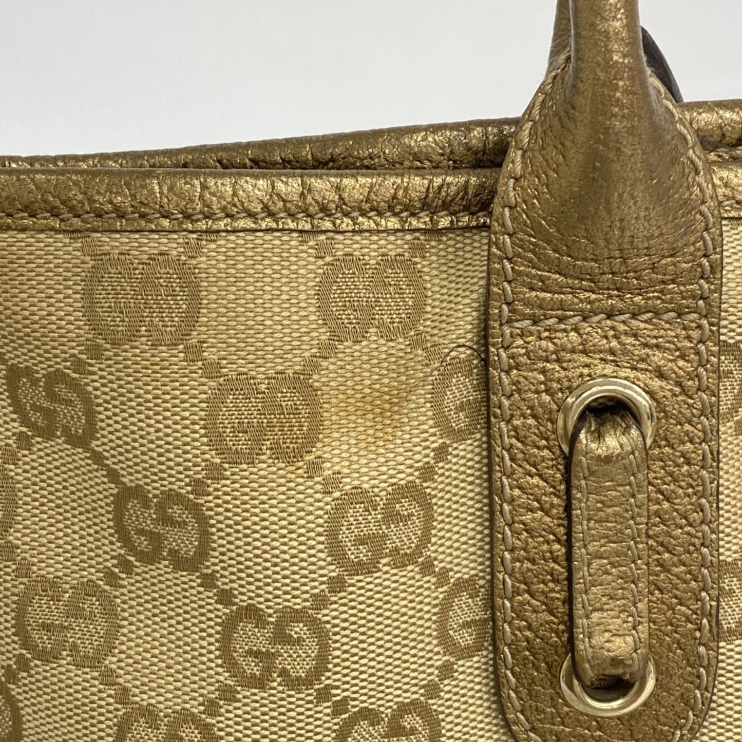 Gucci Beige Canvas Tote Bag ( )