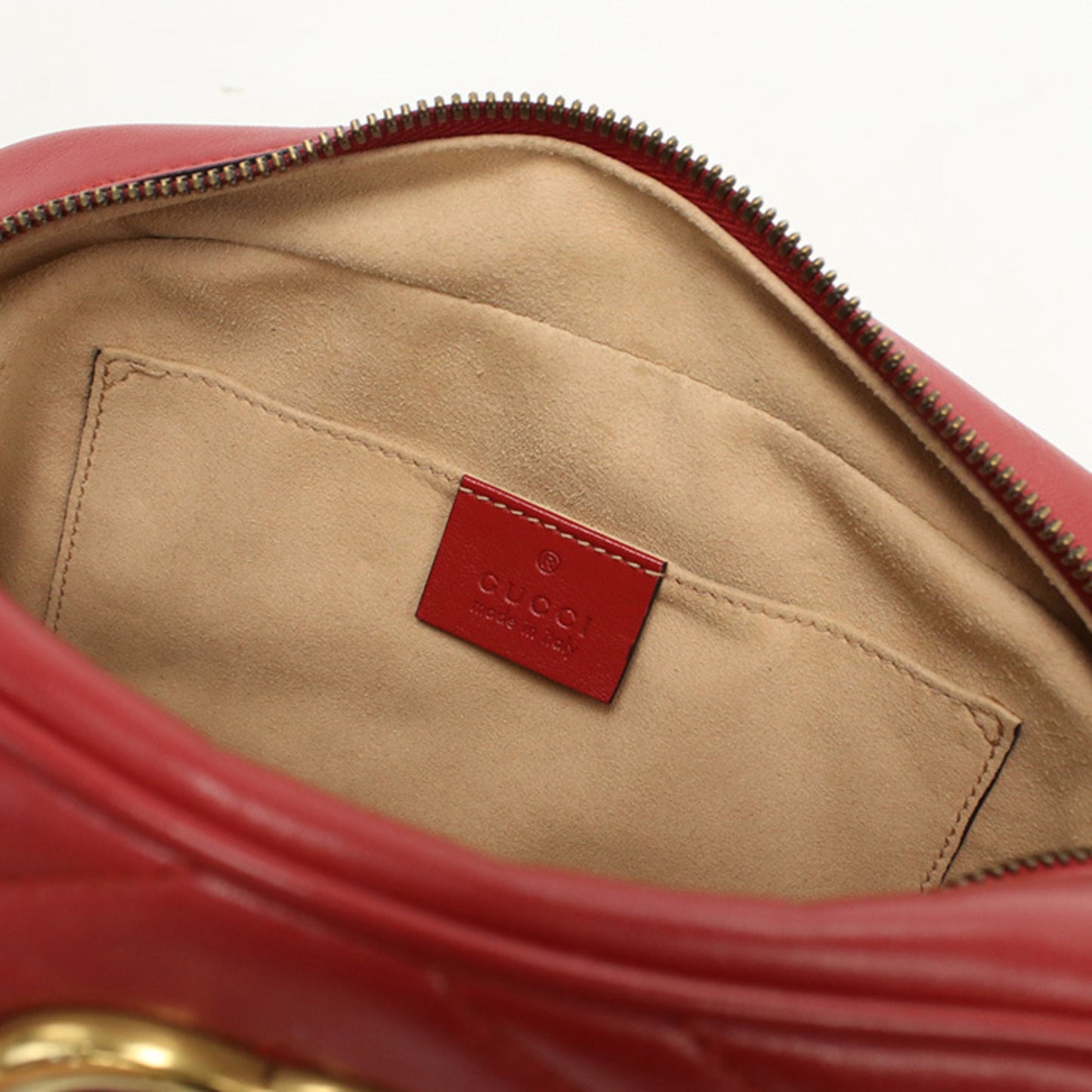Gucci Red Color Leather Shoulder Bag ( )