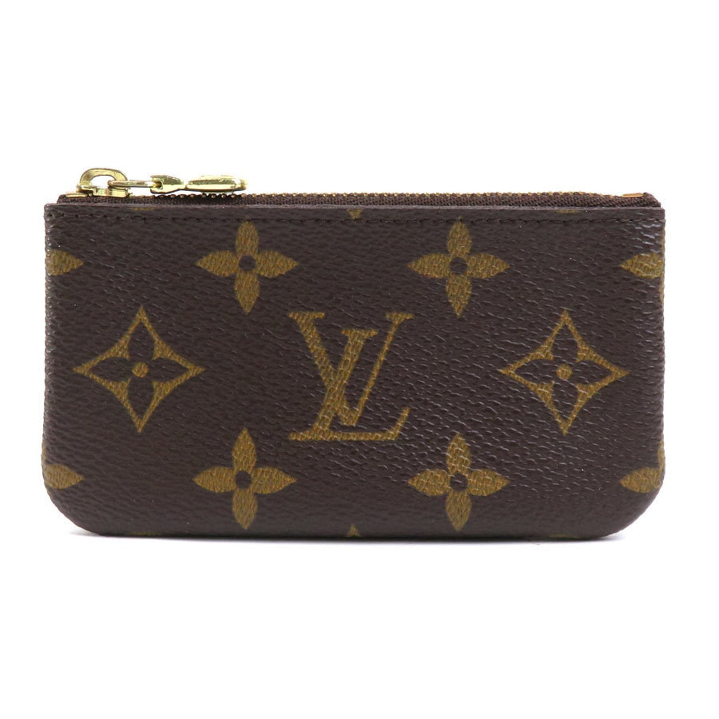 LOUIS VUITTON Key Case Monogram Pochette Cle Canvas Brown Gold Unisex M62650
