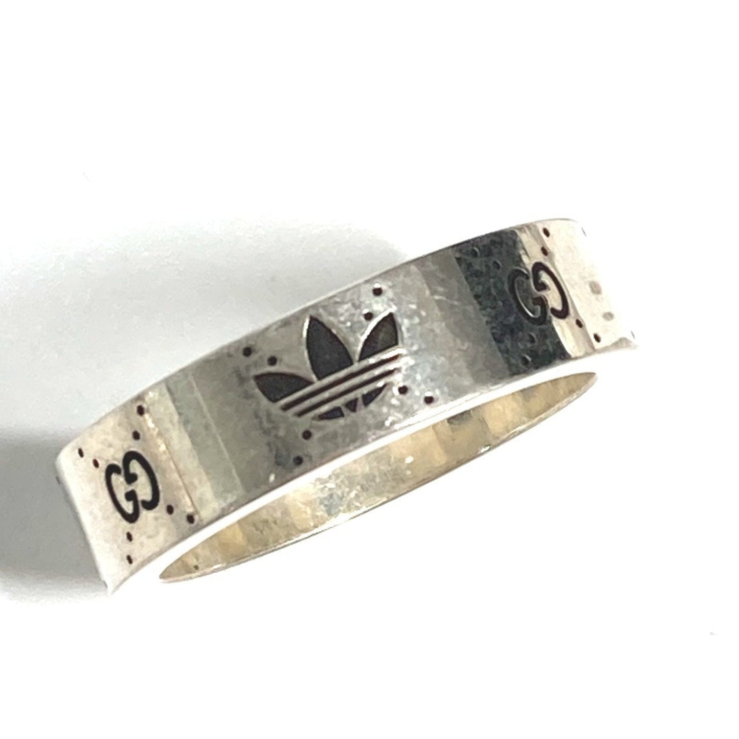 Gucci Silver Black Silver 925 Band Ring ( )