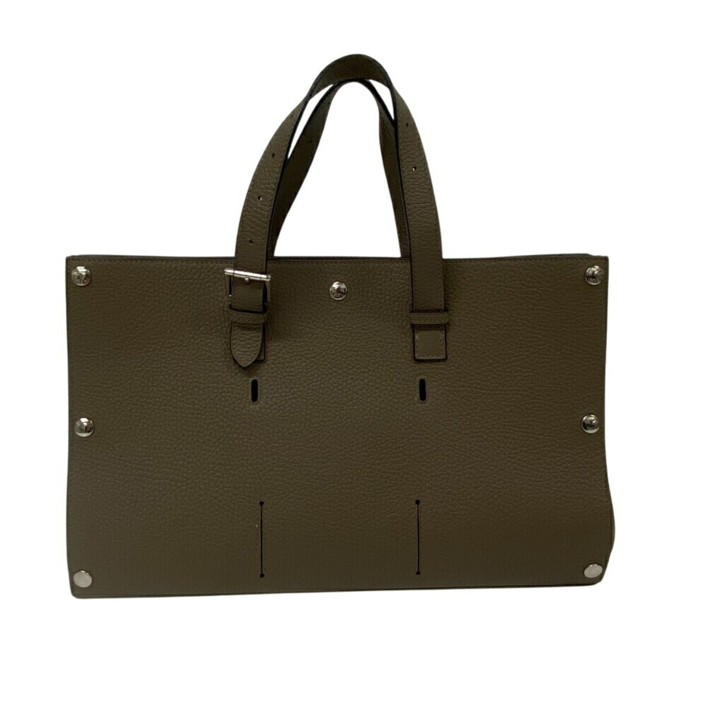 Hermes Etoupe Gray Taurillon Clemence Leather Leather Handbag ( )