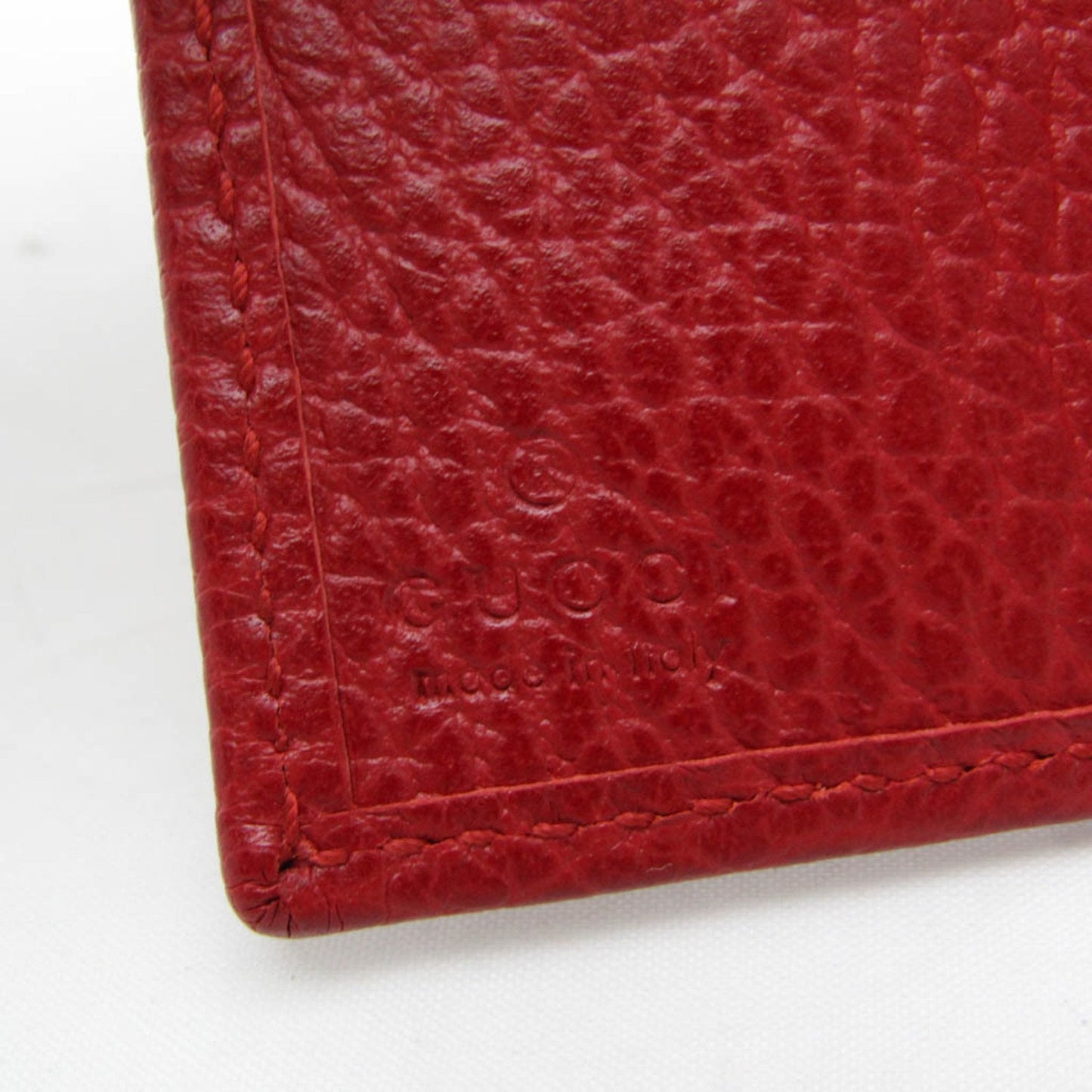 Gucci Red Color Leather Wallet (Tri-Fold) ( )