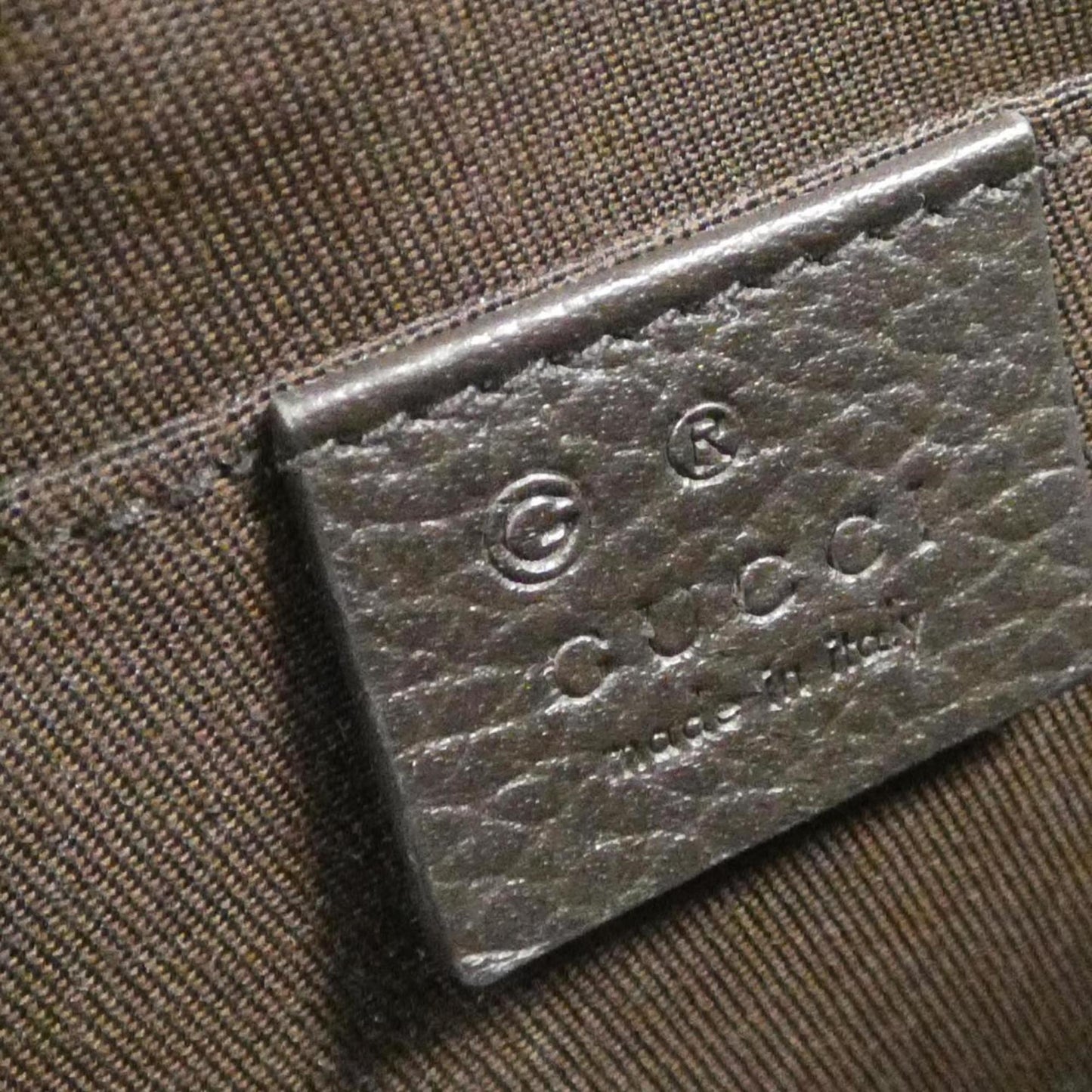 Gucci Beige Brown Gg Canvas Leather Fanny Pack ( )