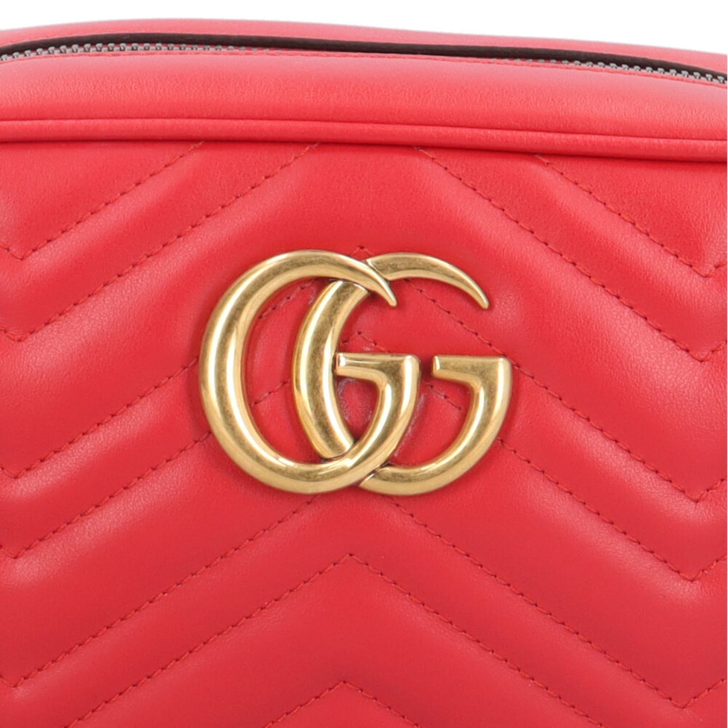 Gucci Red Color Leather Shoulder Bag ( )