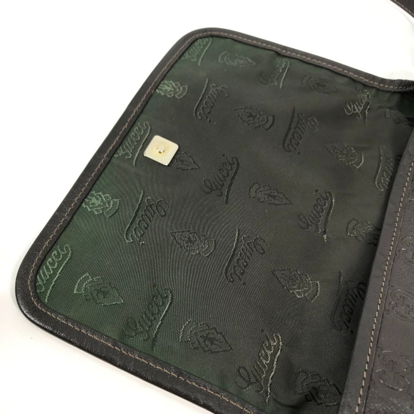 Gucci Brown Leather Shoulder Bag ( )