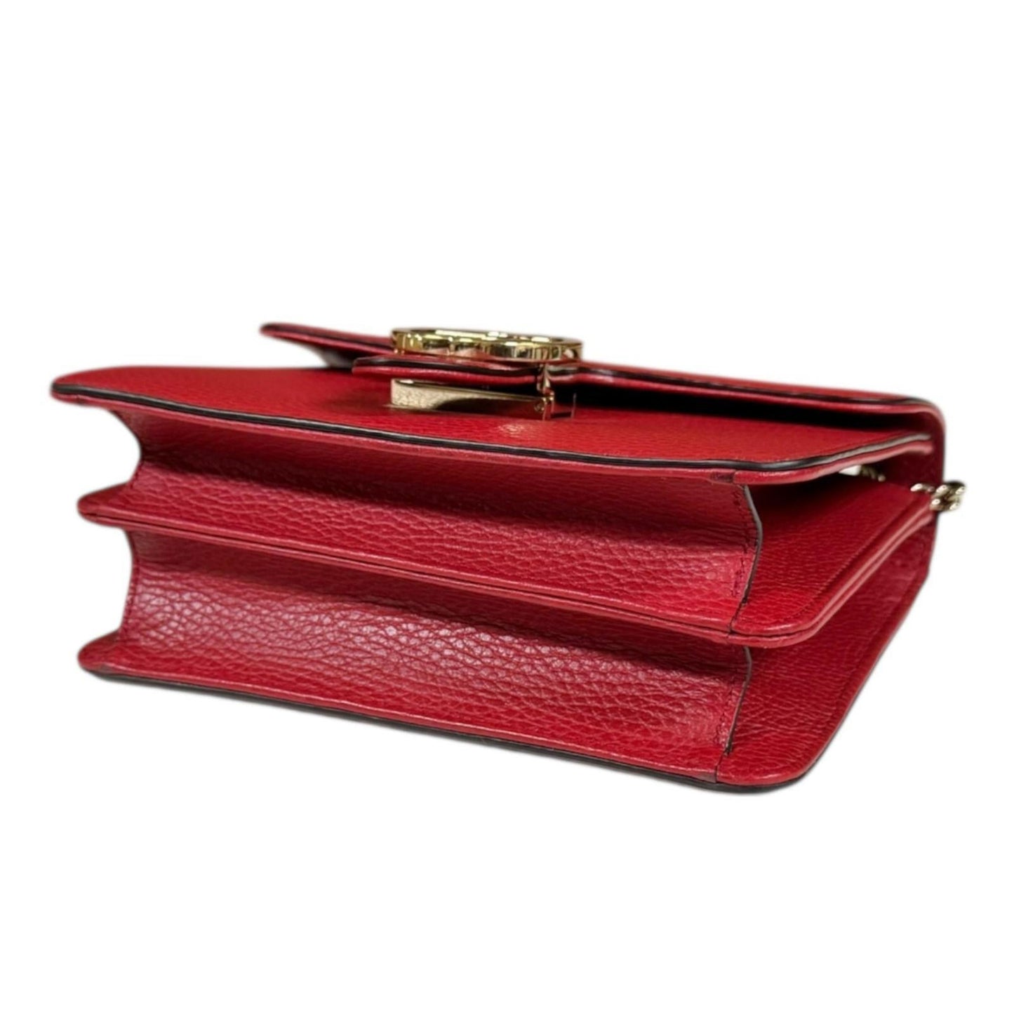 Gucci Red Color Leather Shoulder Bag ( )