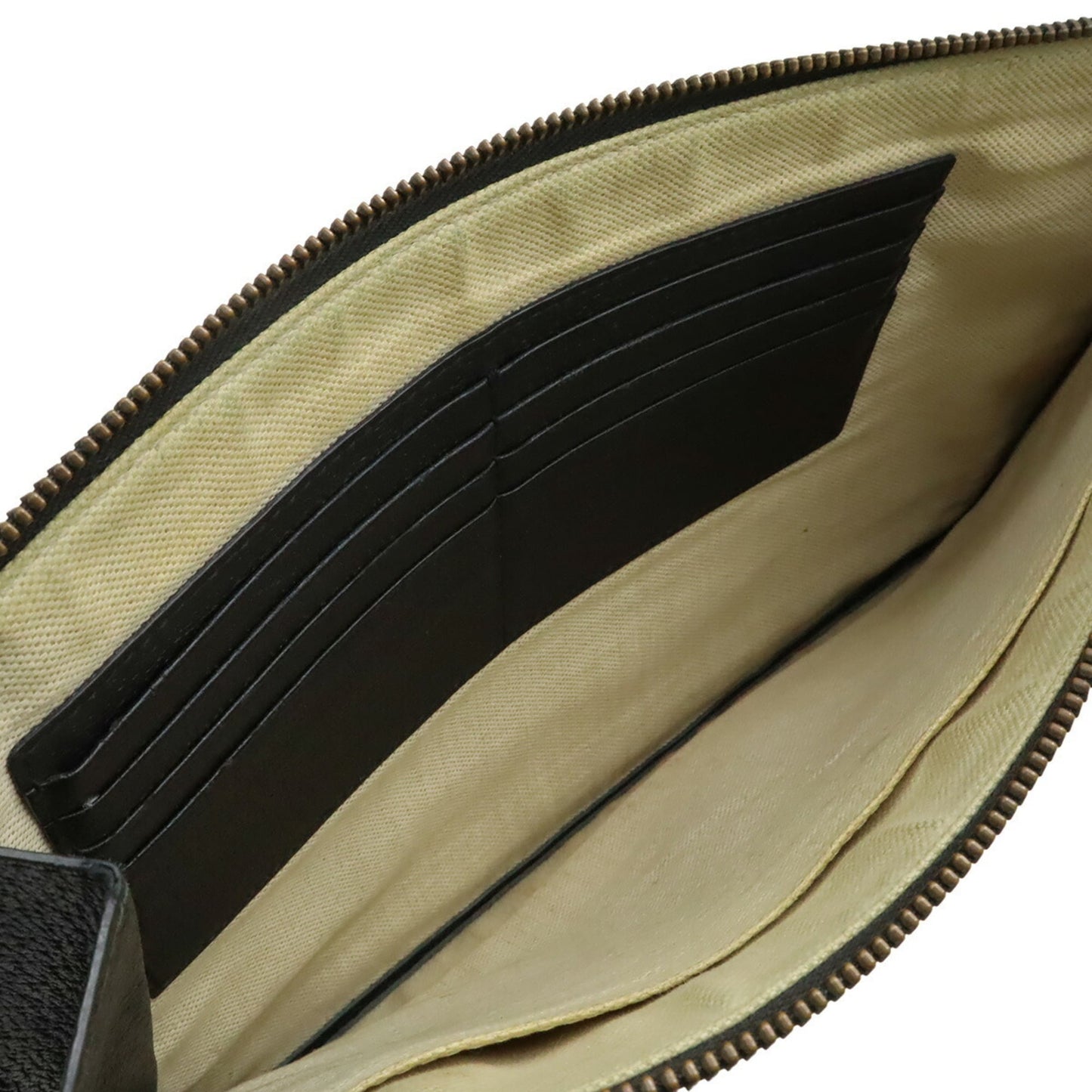 Gucci Black Leather Clutch Bag Pouch ( )