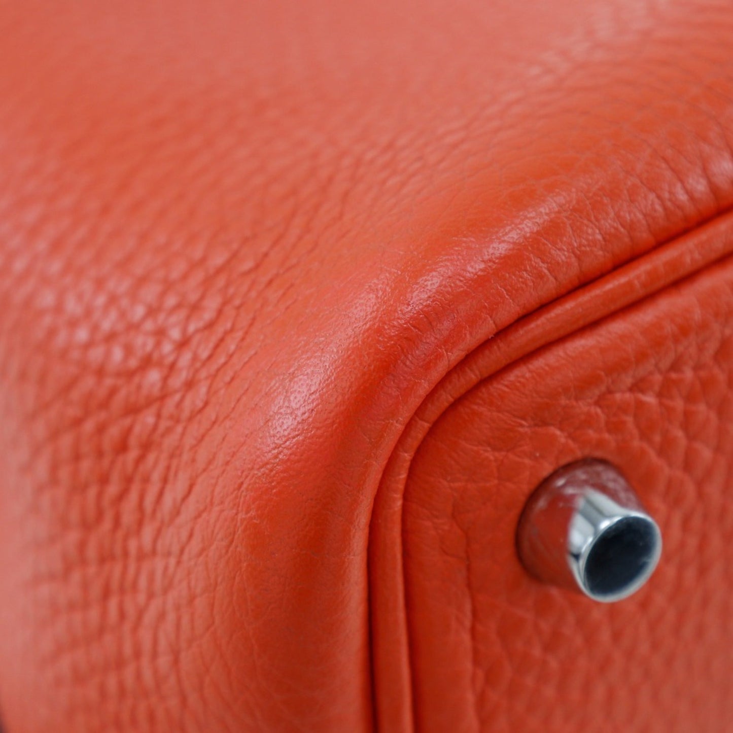 Hermes Orange Taurillon Clemence Leather Handbag ( )