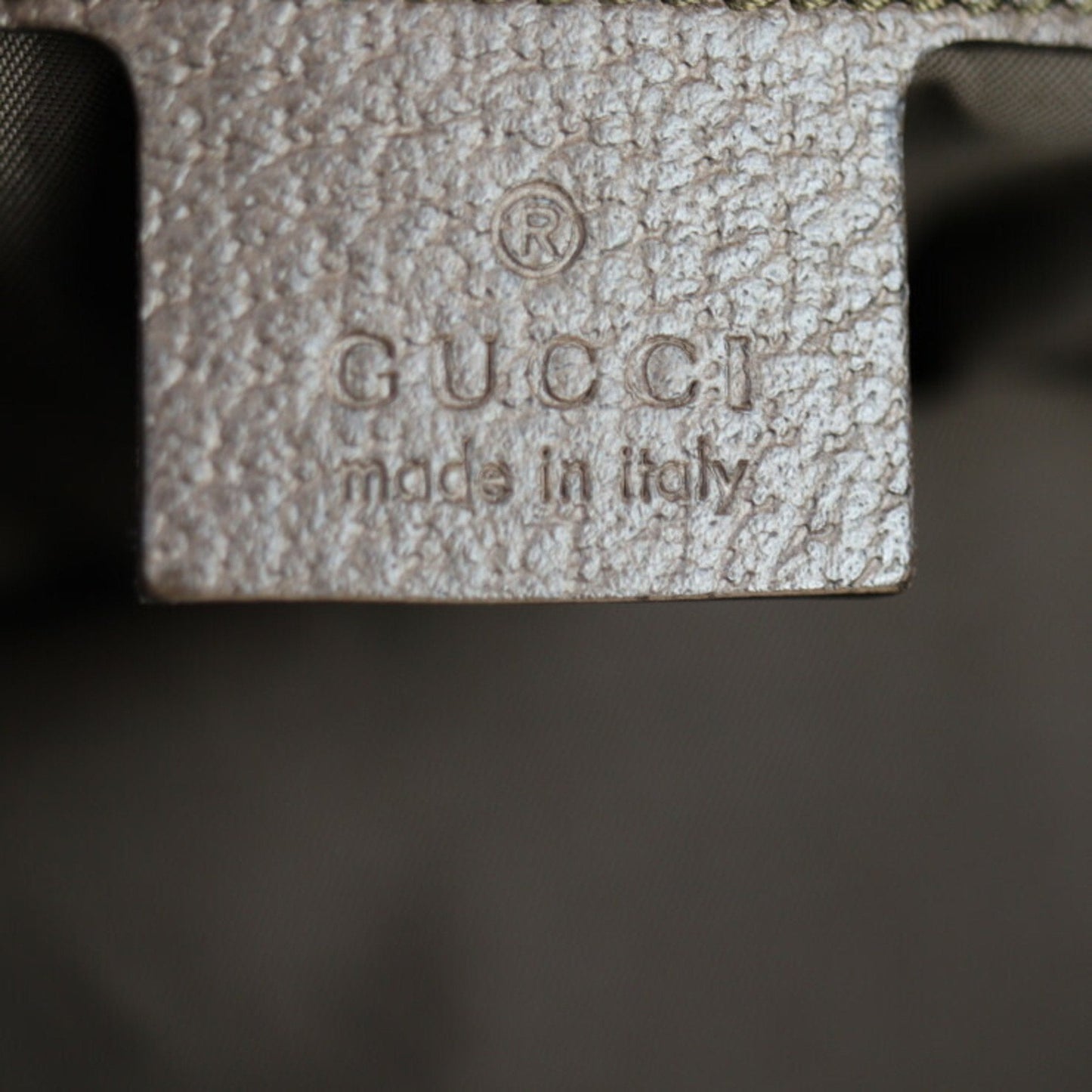 Gucci Beige Brown Yellow Pvc Leather Backpack Handbag Shoulder Bag ( )