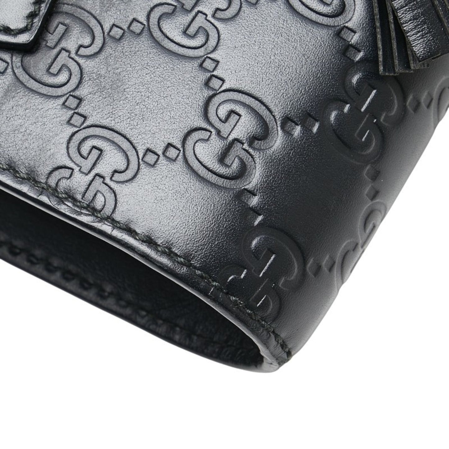 Gucci Horsebit Black Leather Shoulder Bag ( )