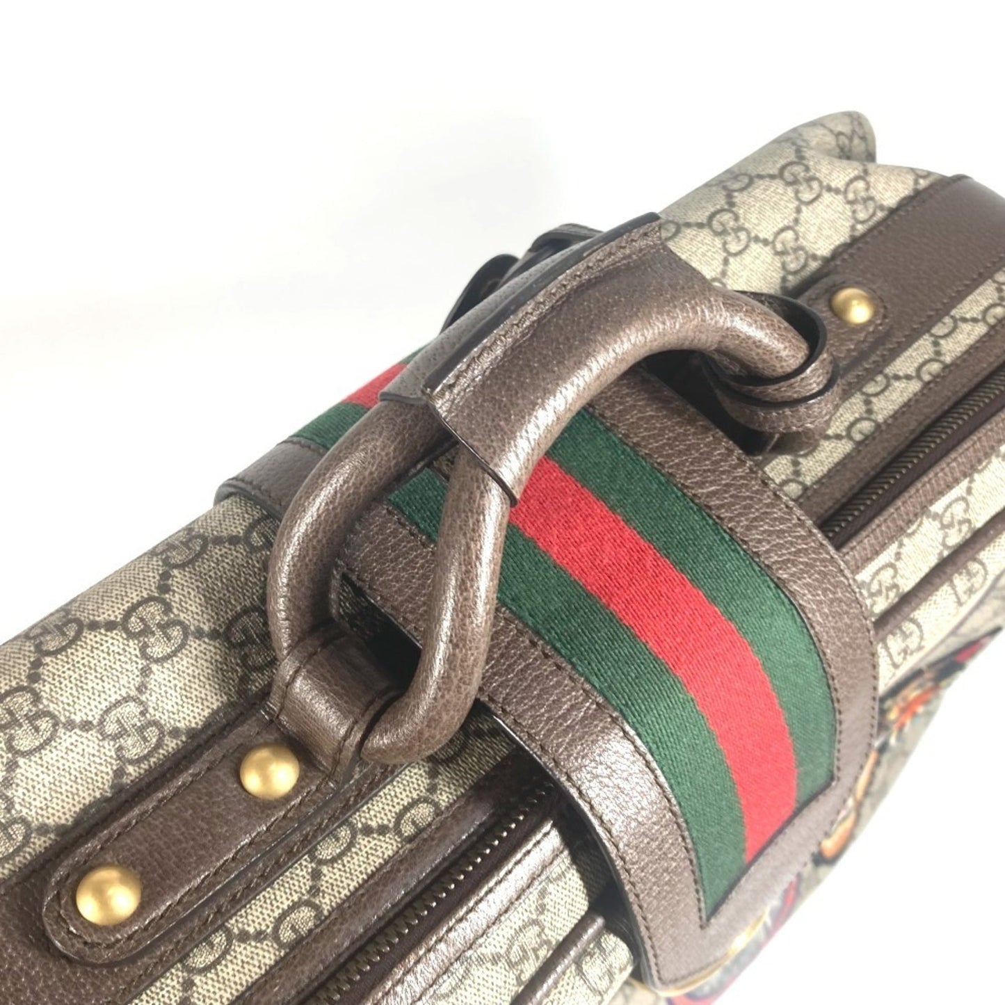 Gucci Beige Multi-Color Gg Supreme Boston Bag ( )
