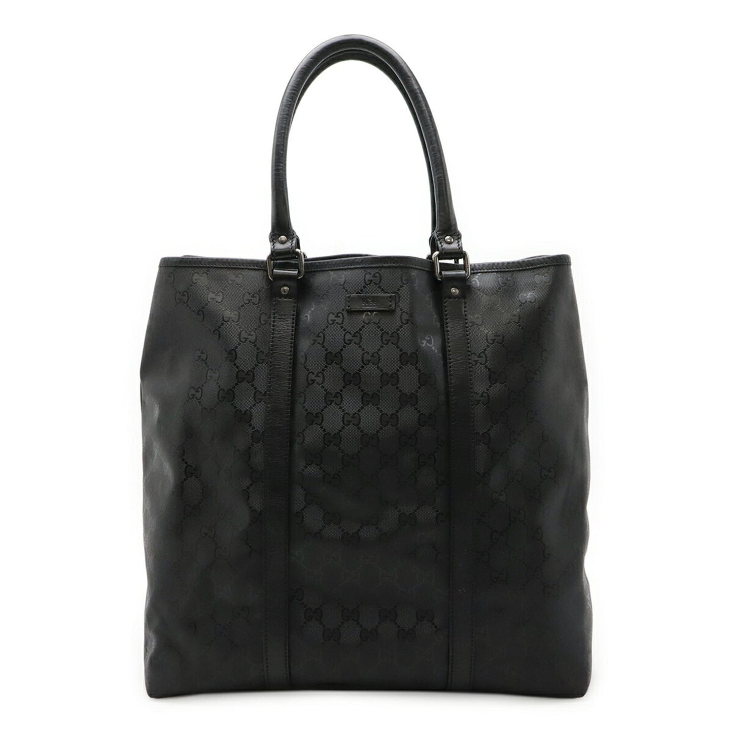 Gucci Black Pvc Leather Shoulder Bag Tote Bag ( )