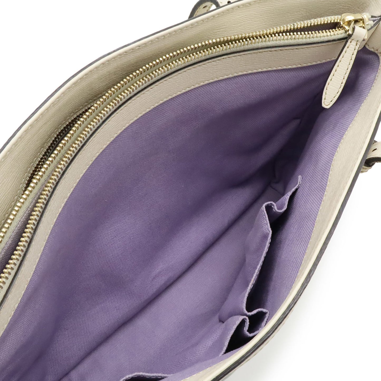 Gucci White Leather Shoulder Bag Tote Bag ( )