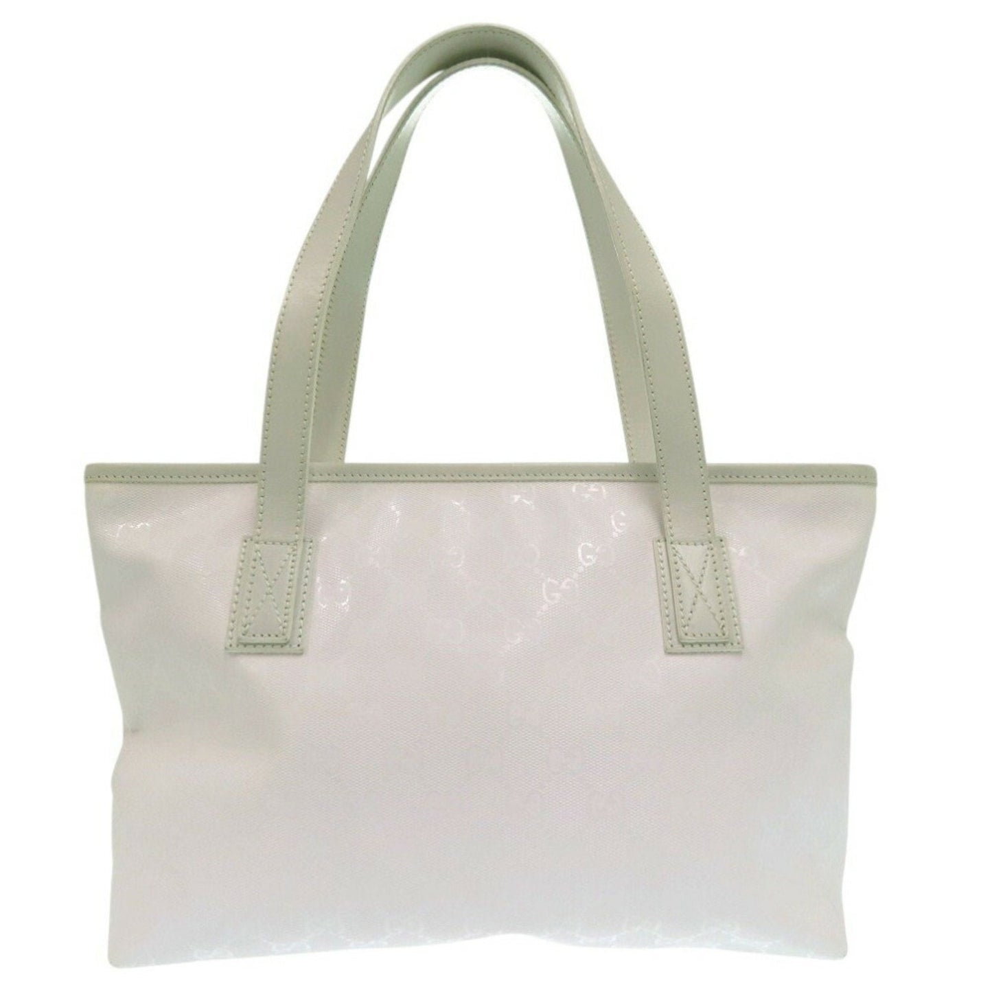 Gucci White Pvc Leather Tote Bag ( )