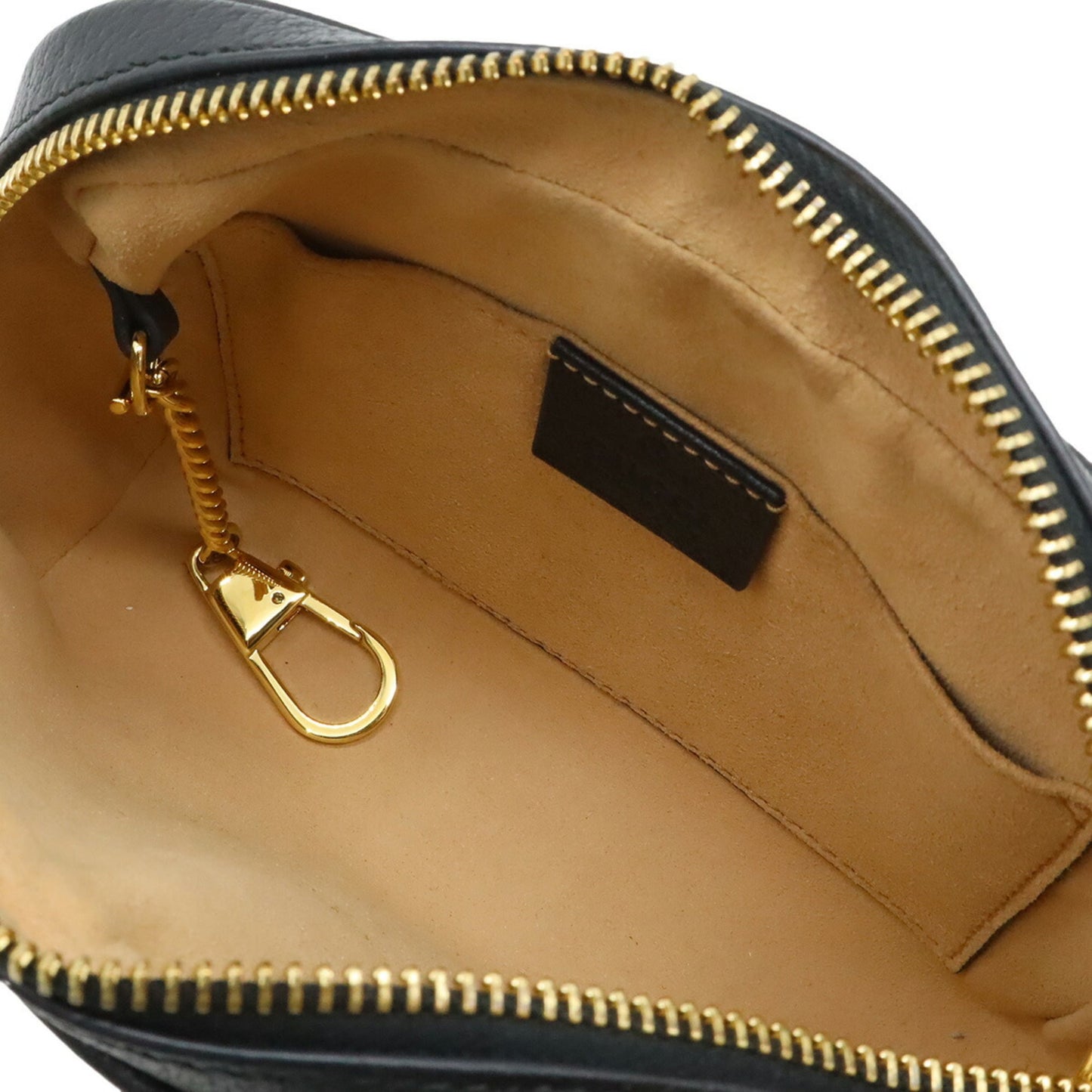 Gucci Black Green Red Color Leather Pochette Shoulder Bag ( )
