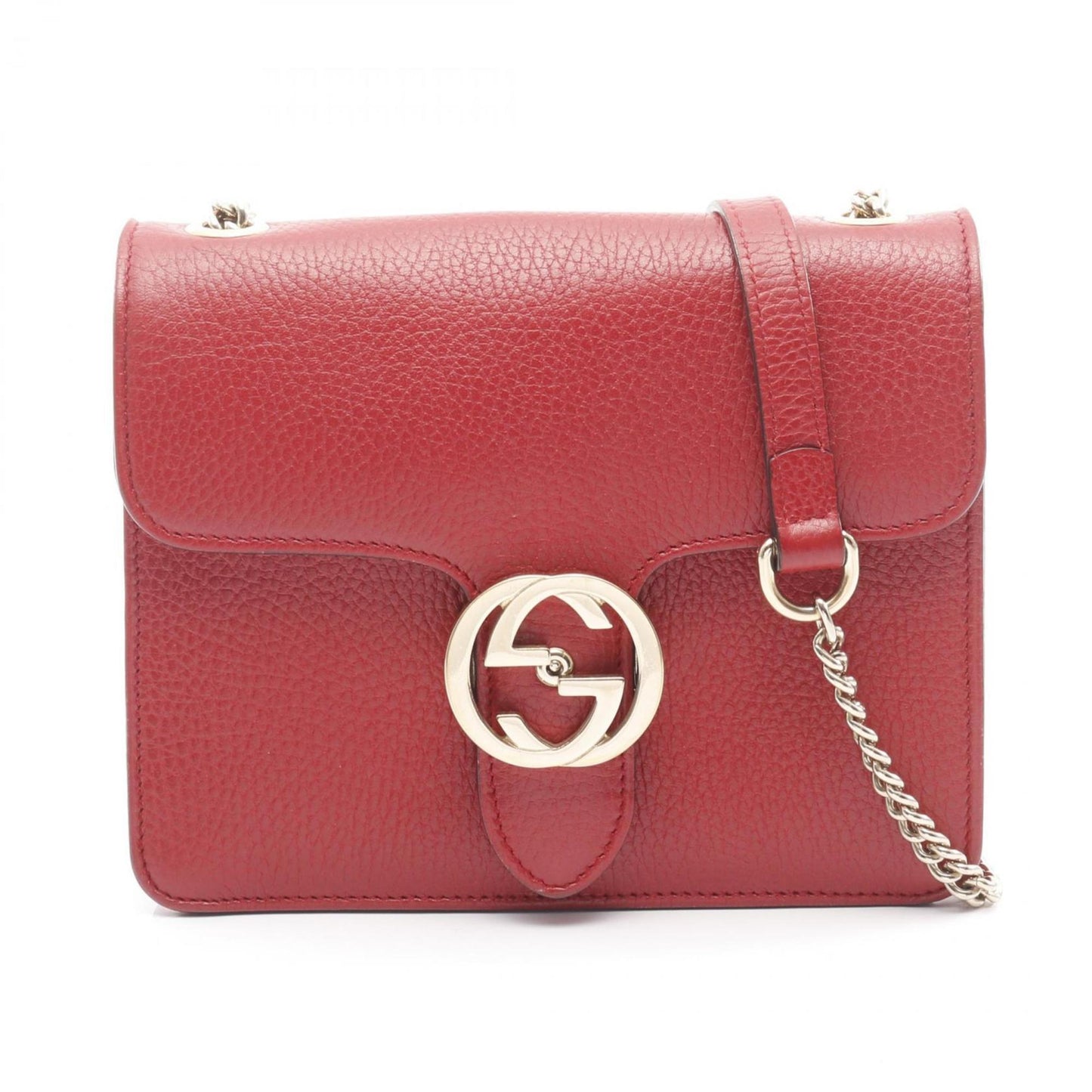 Gucci Red Color Leather Shoulder Bag ( )