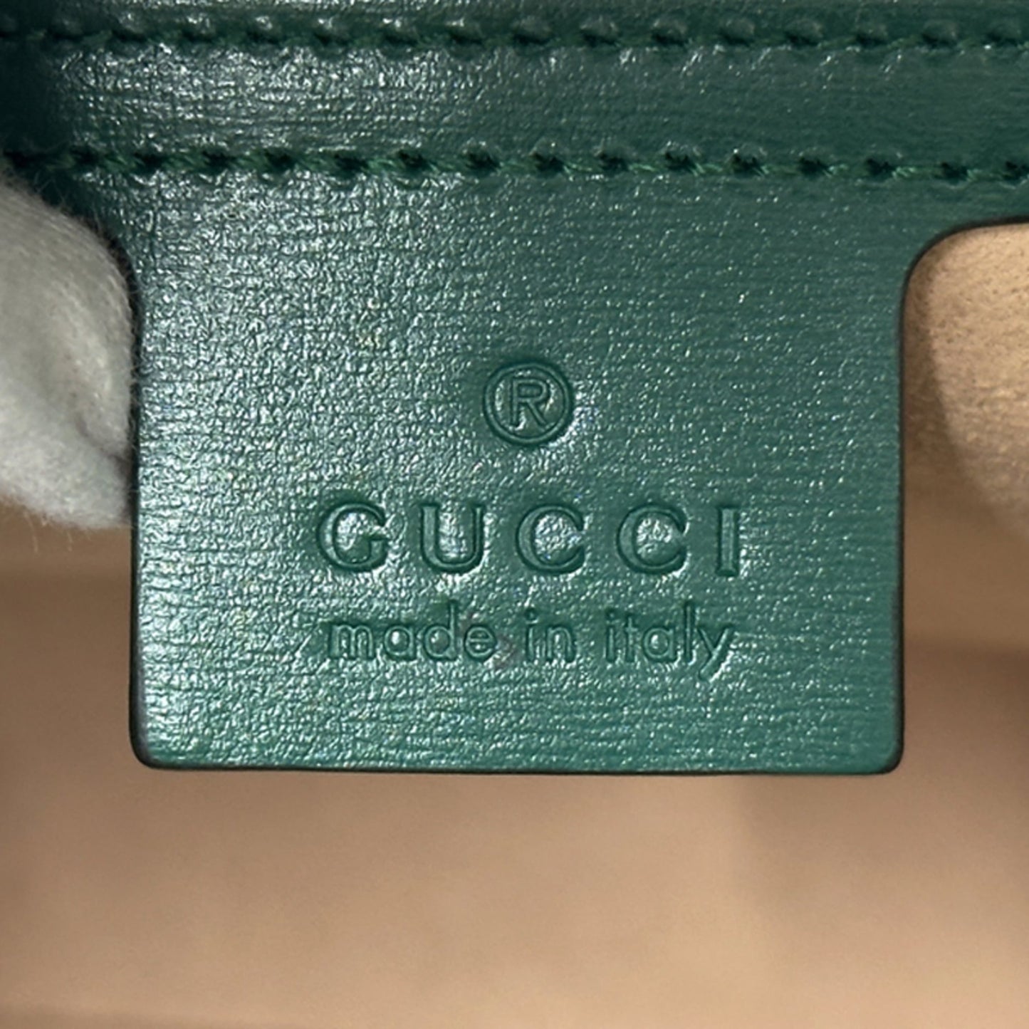Gucci Green Leather Handbag Shoulder Bag ( )