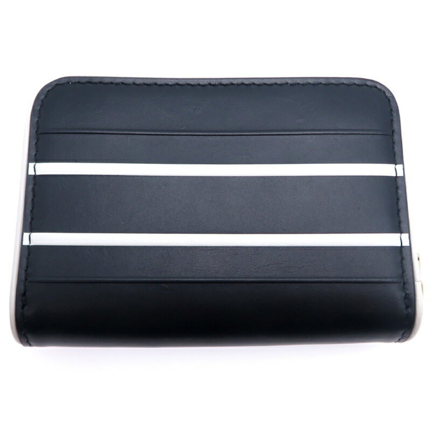 Christian Dior Black White Leather Coin Purse/Coin Case ()