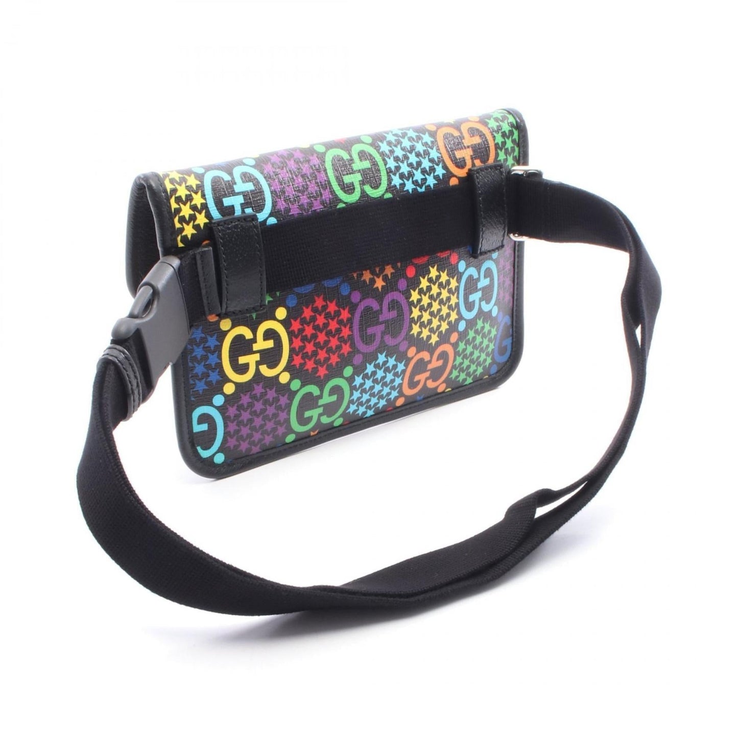 Gucci Black Multi-Color Coated Canvas Fanny Pack ( )