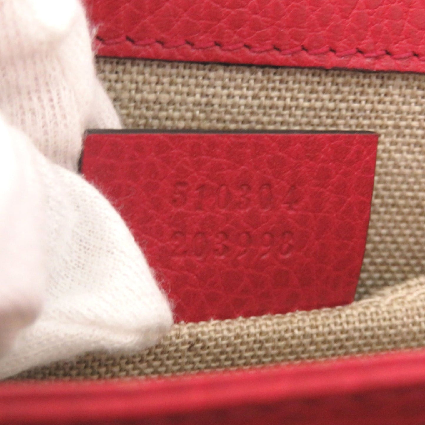 Gucci Red Color Leather Shoulder Bag ( )