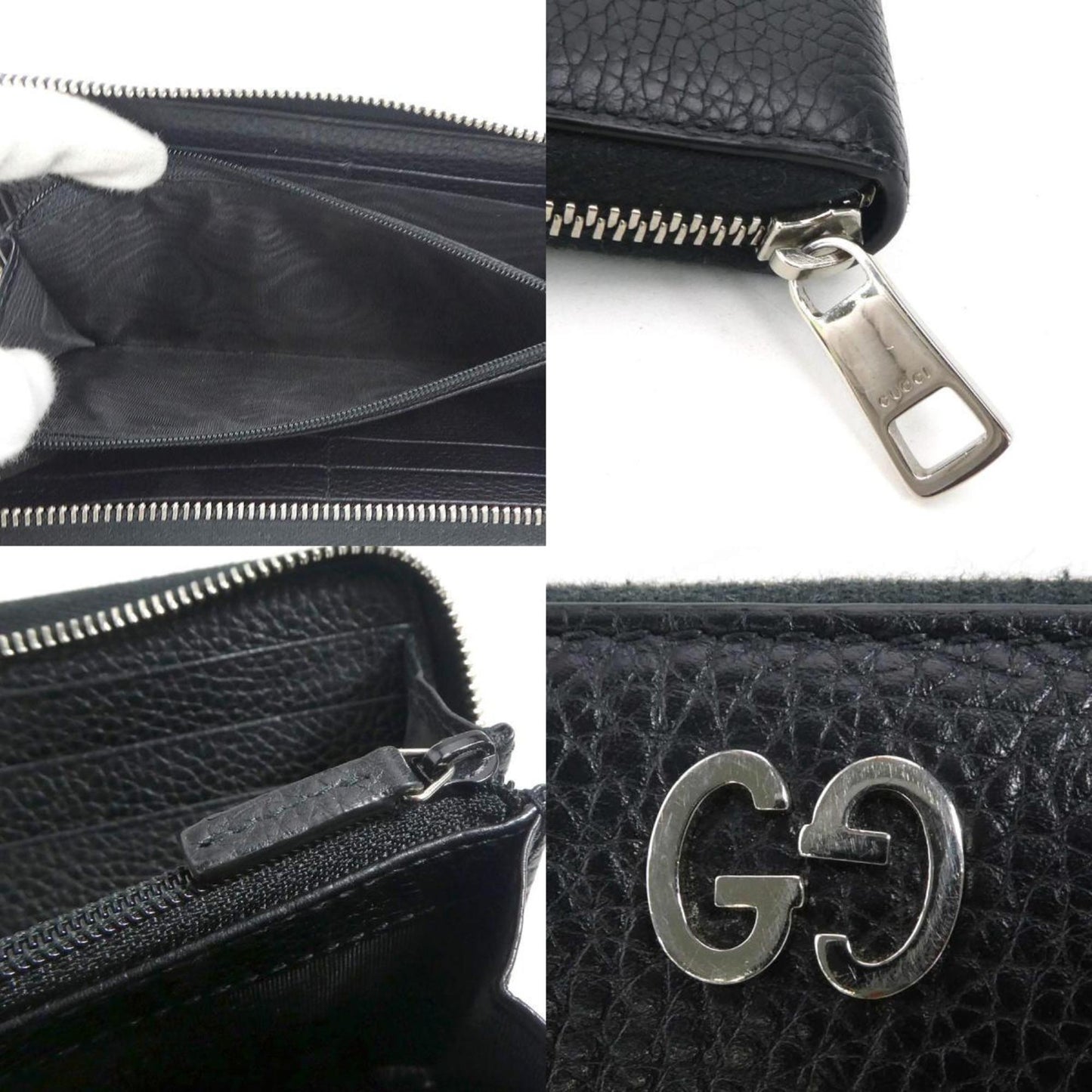 Gucci Black Leather Long Wallet (Bi-Fold) ( )