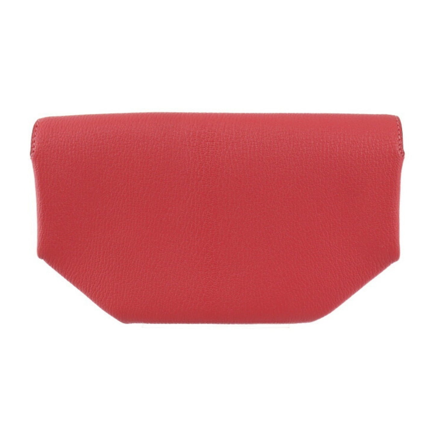 Hermes Sellier Silver Chevre Leather Clutch Bag Handbag Pouch ( )