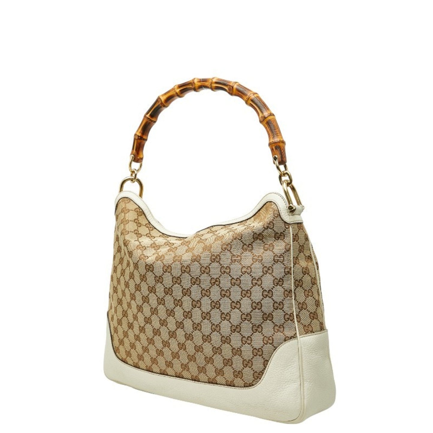 Gucci Gg Canvas Beige Ivory Gg Canvas Leather Handbag Shoulder Bag ( )