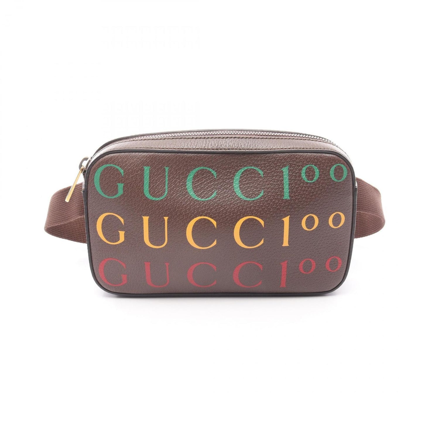Gucci Brown Multi-Color Leather Fanny Pack ( )