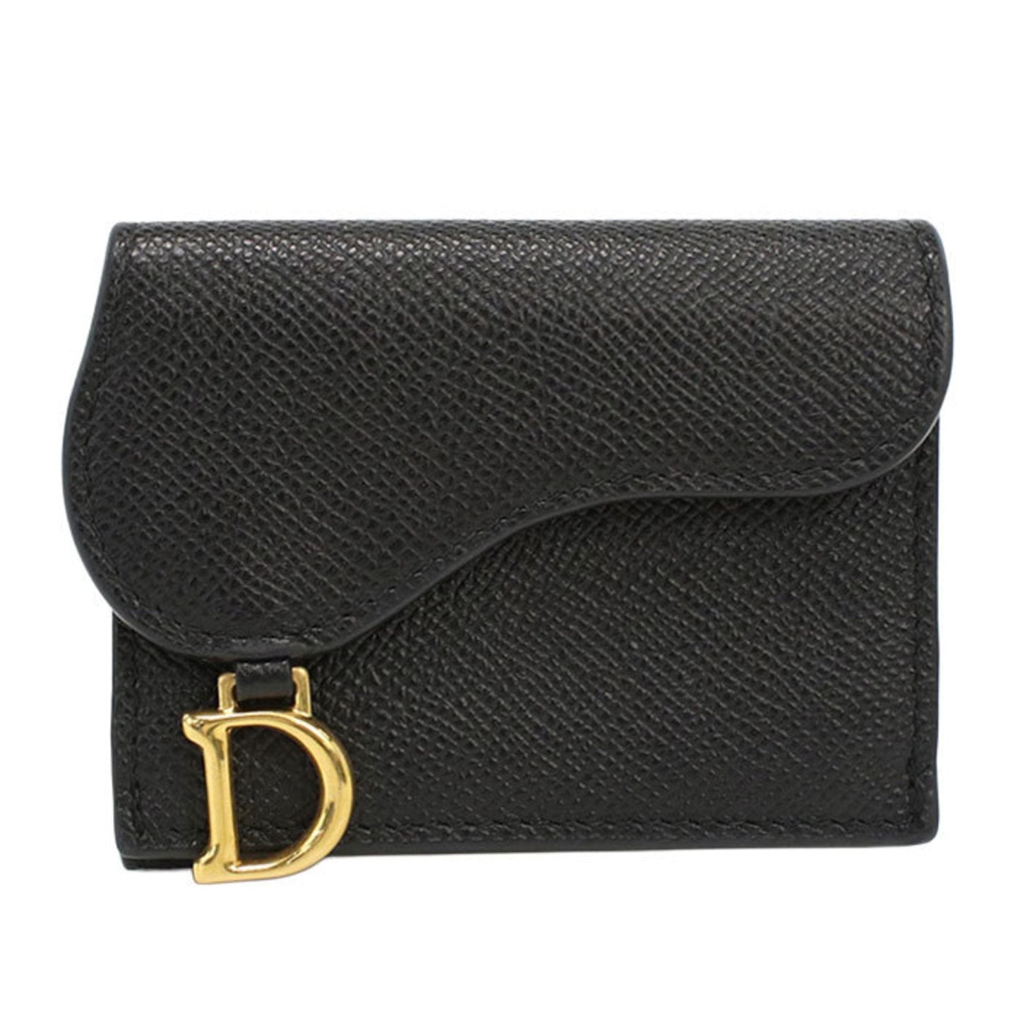 Christian Dior Black Leather Wallet (Tri-Fold) ()