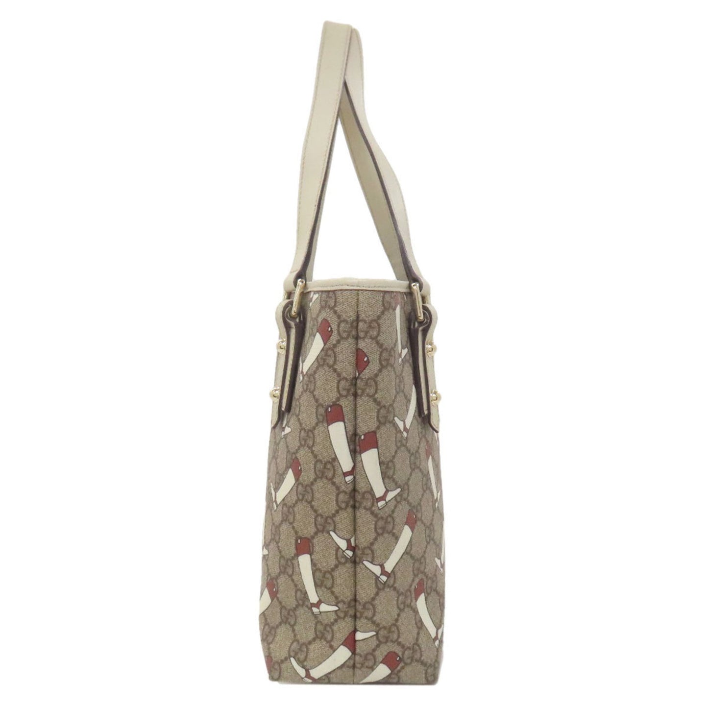 Gucci Brown White Pvc Handbag ( )