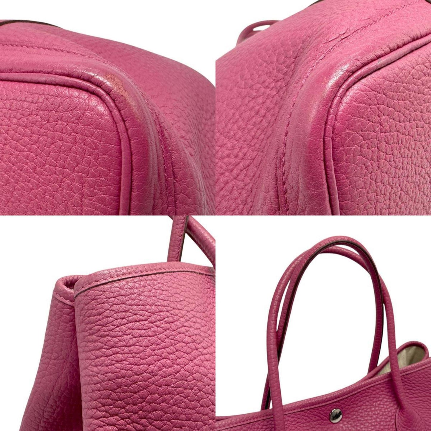 Hermes Garden Tosca Negonda Leather Handbag Tote Bag ( )
