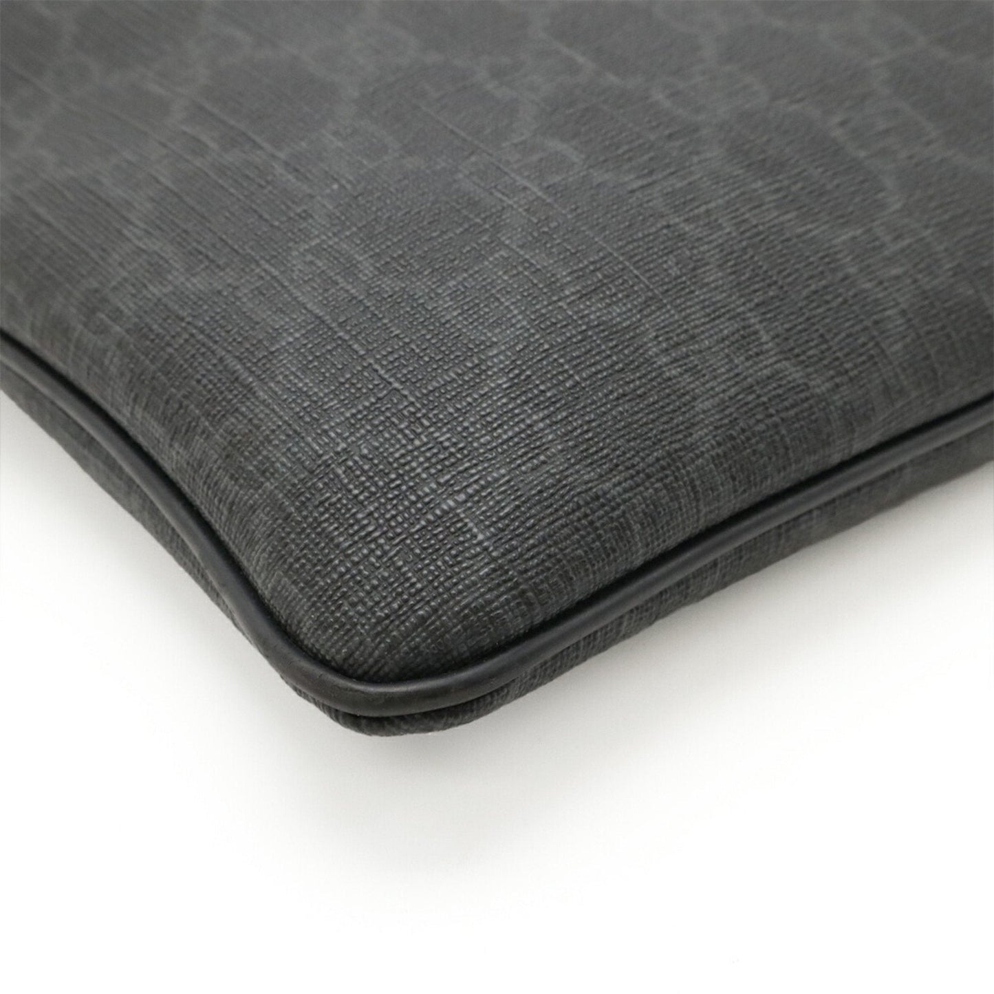 Gucci Black Gray Gg Supreme Leather Shoulder Bag ( )