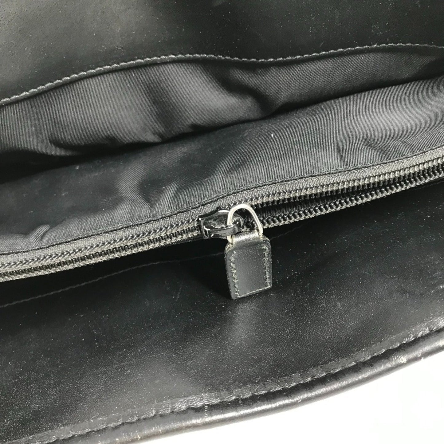 Gucci Black Nylon Leather Handbag Tote Bag ( )