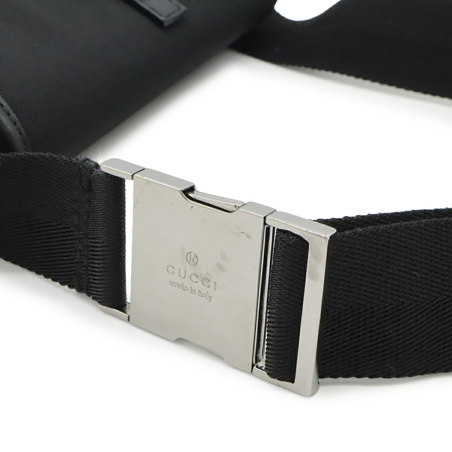 Gucci Black Nylon Canvas Leather Fanny Pack ( )