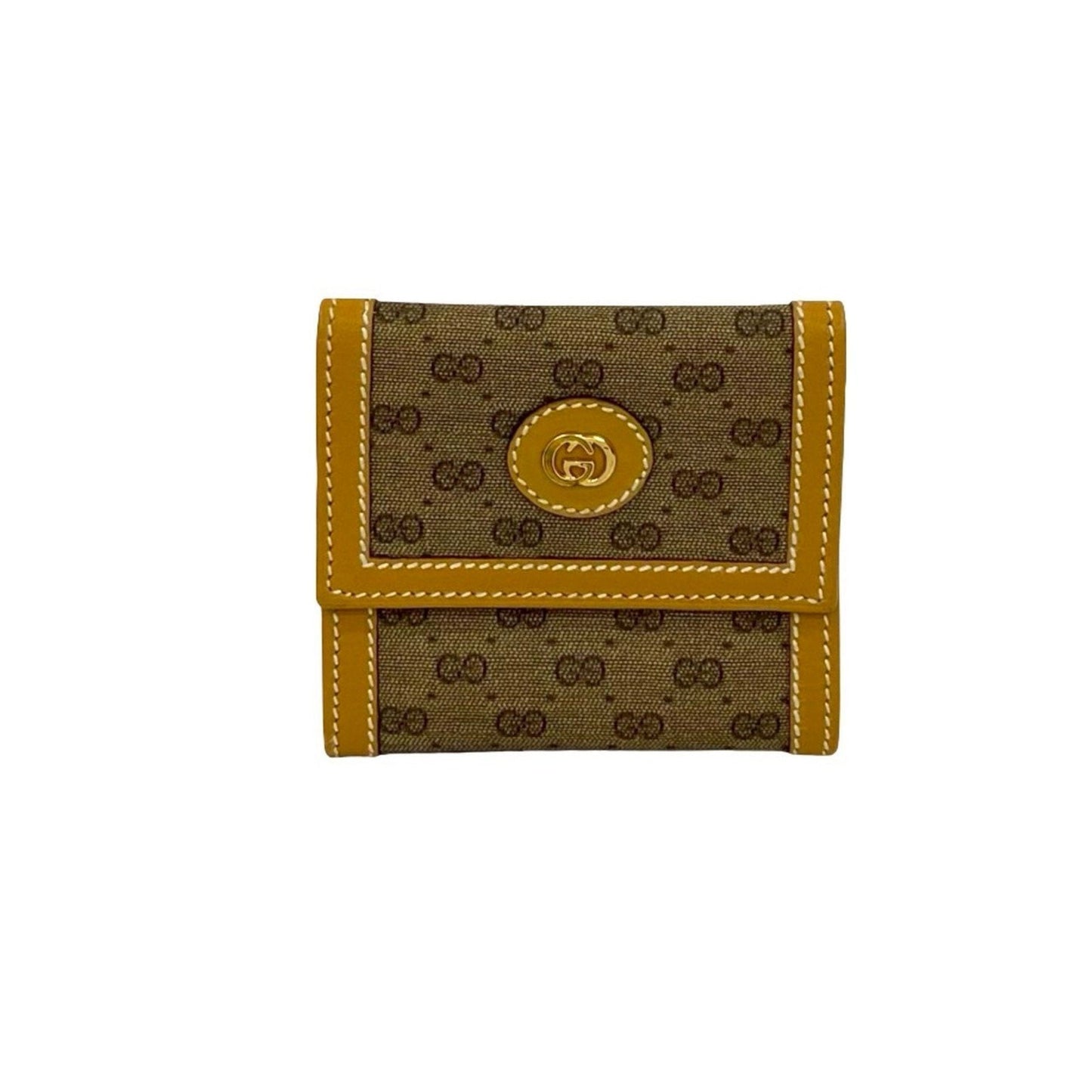 Gucci Brown Leather Pvc Coin Purse/Coin Case ( )