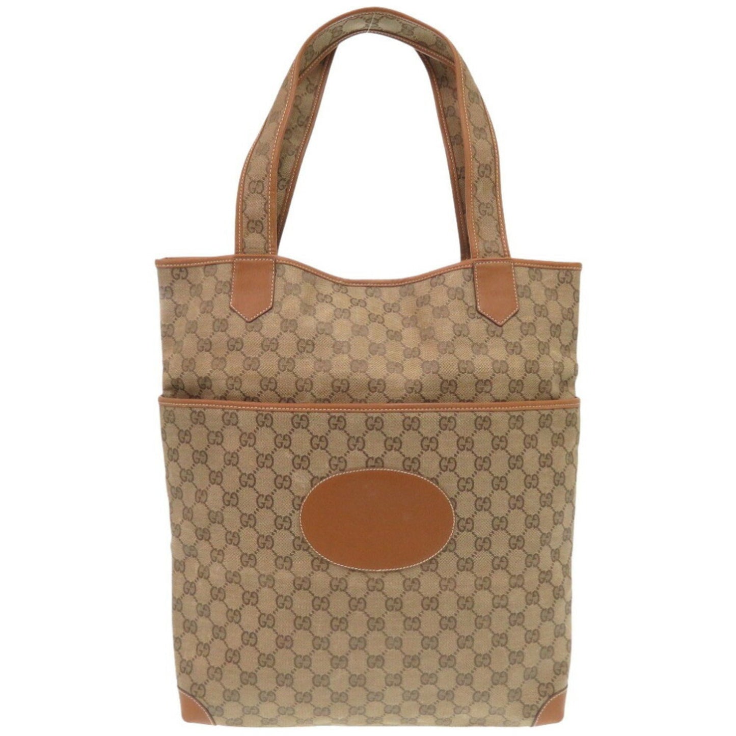 Gucci Beige Gg Canvas Tote Bag ( )
