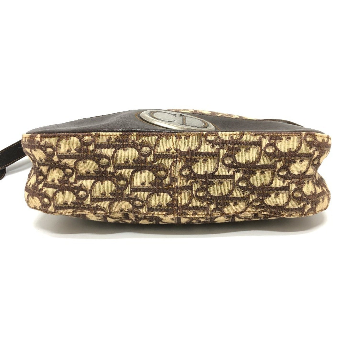 Christian Dior Brown Canvas Leather Shoulder Bag ()