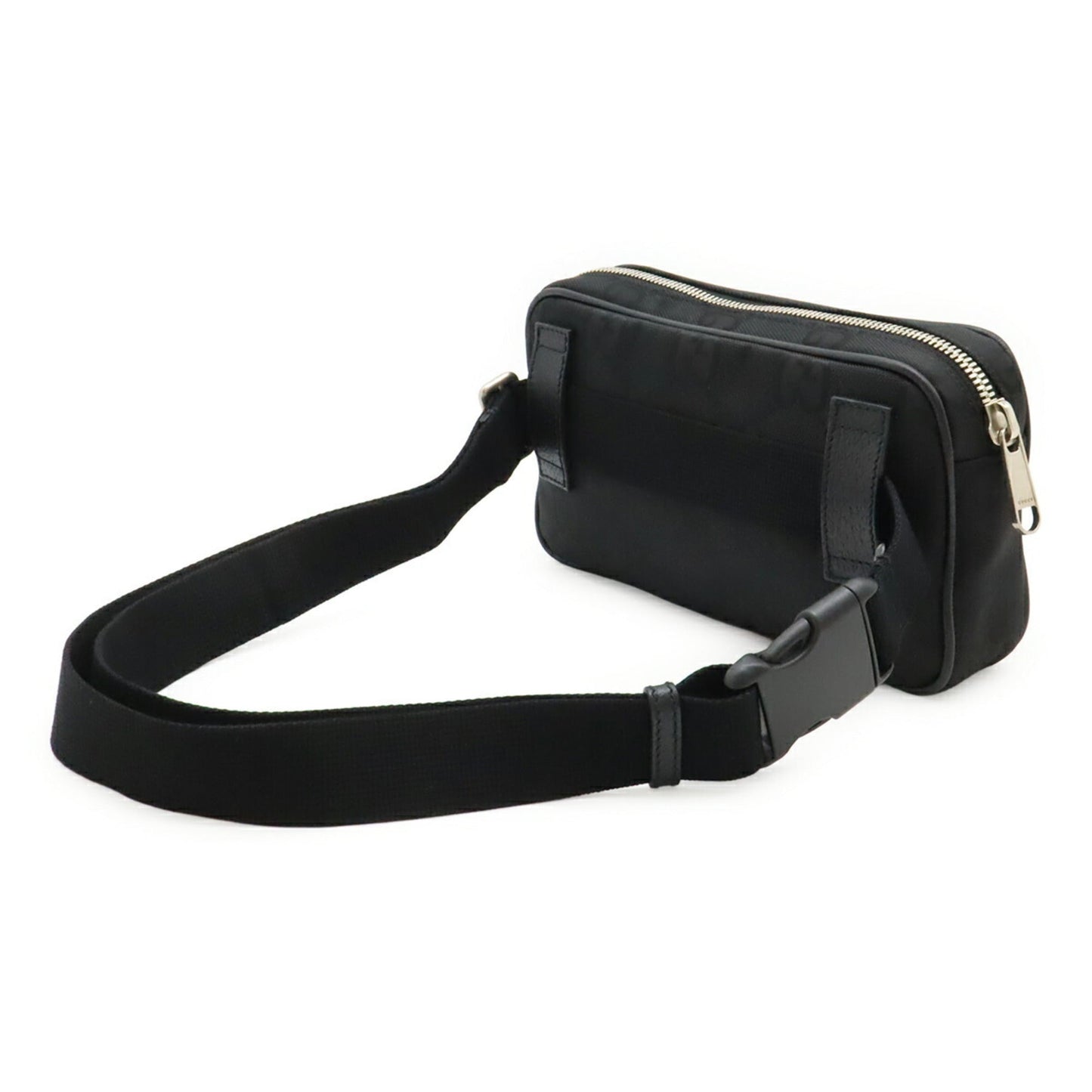 Gucci Black Nylon Canvas Leather Fanny Pack Sling Bag ( )