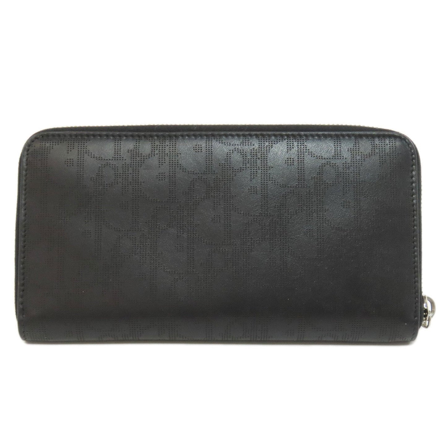 Christian Dior Black Leather Long Wallet (Bi-Fold) ()