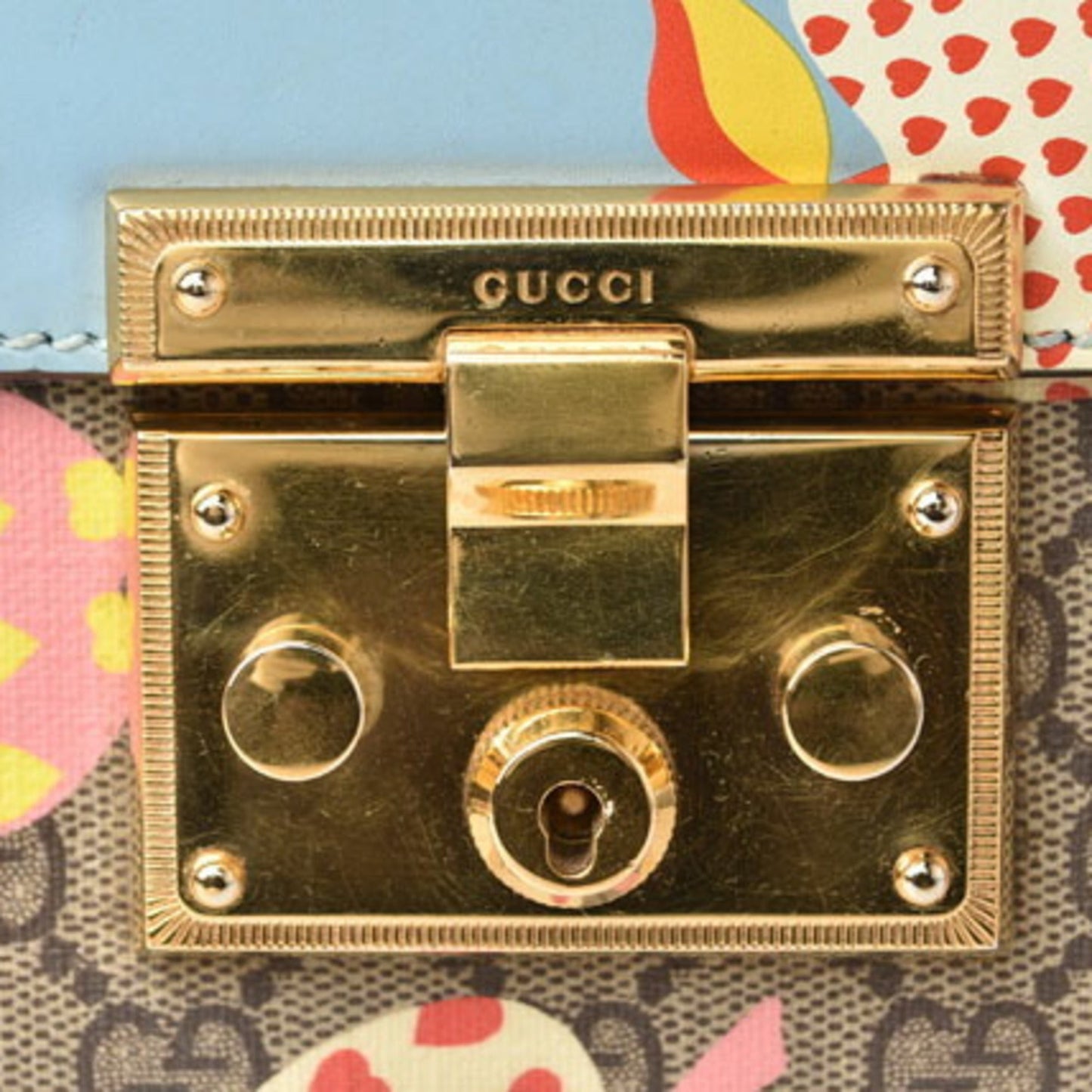 Gucci Beige Blue Brown Gg Supreme Shoulder Bag ( )