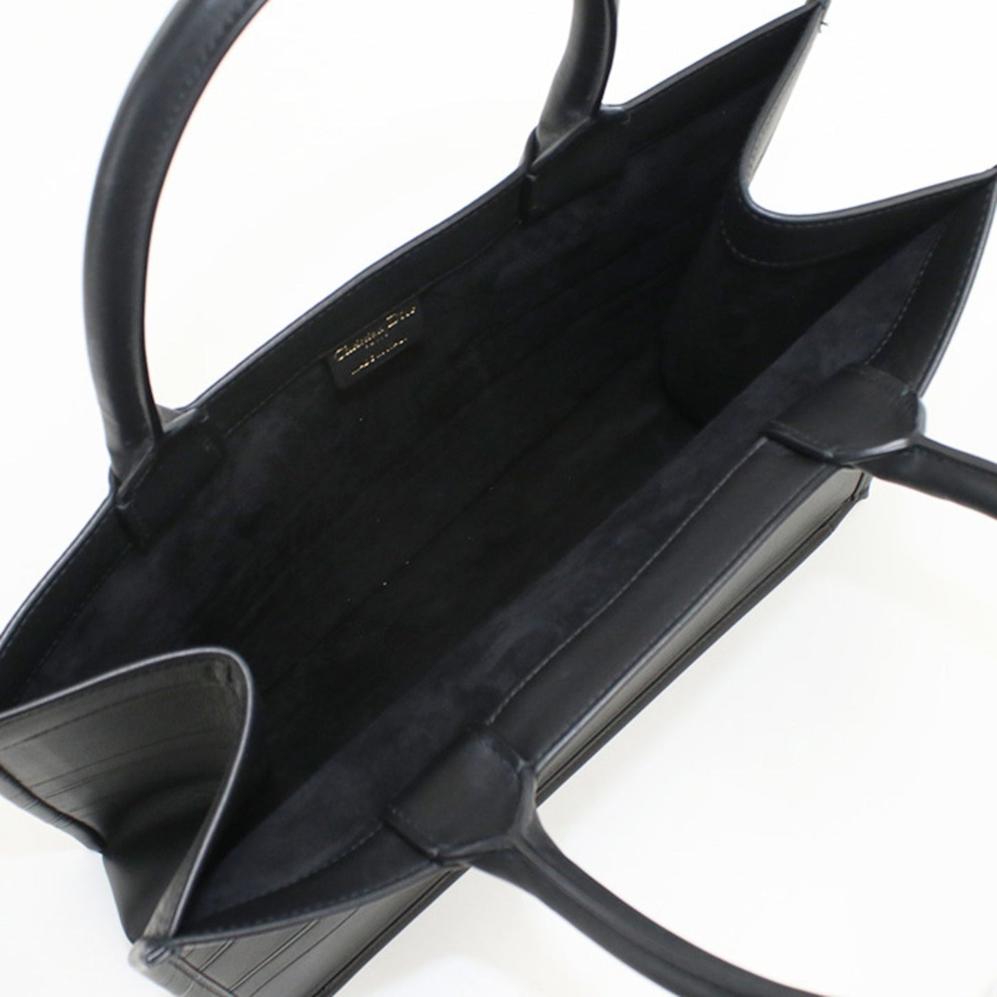 Christian Dior Black Leather Tote Bag ()