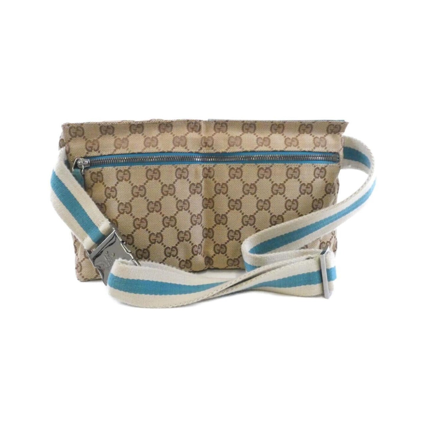 Gucci Beige Blue Gg Canvas Fanny Pack ( )