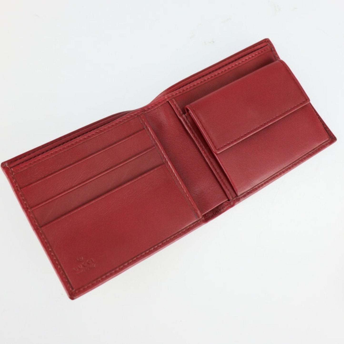 Gucci Bordeaux Leather Wallet (Bi-Fold) ( )