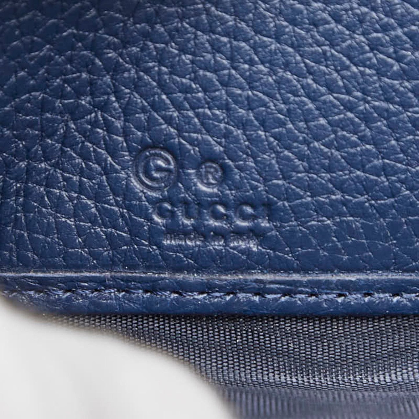Gucci Navy Leather Long Wallet (Bi-Fold) ( )